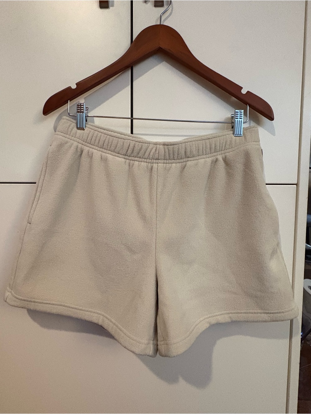 Aritzia Beige Fleece Athletic Shorts